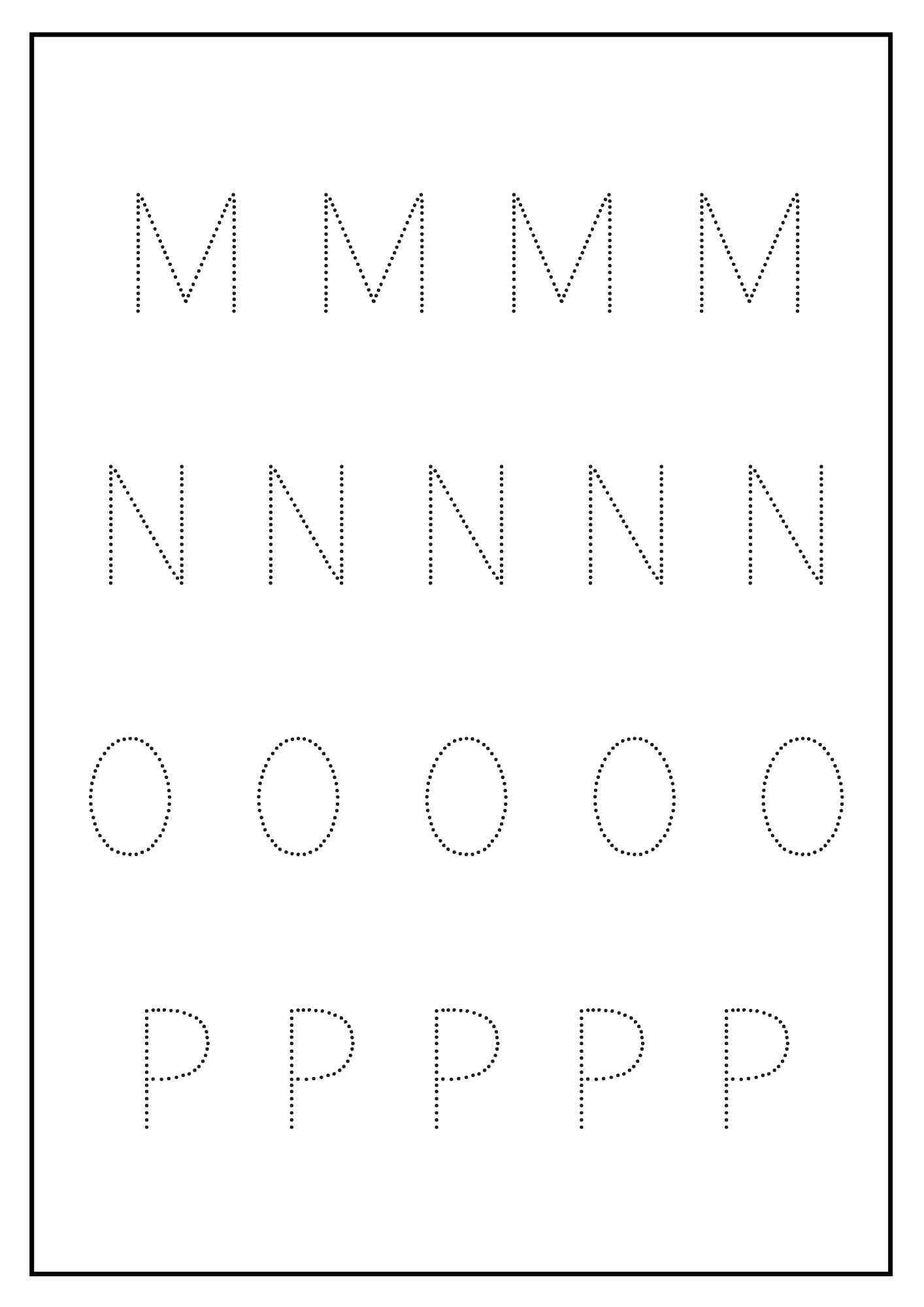 letras pontilhadas para imprimir