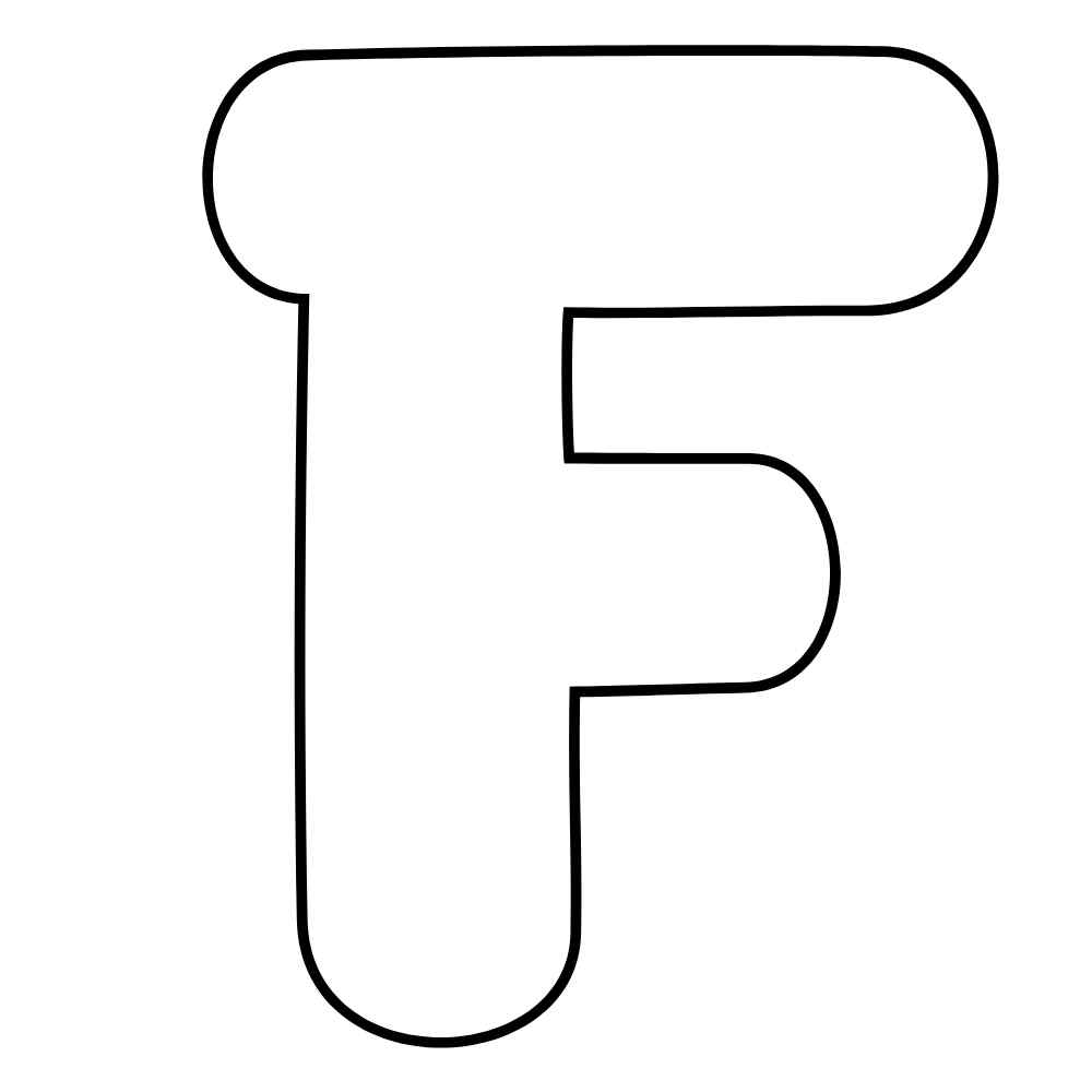 molde da letra f imprimir