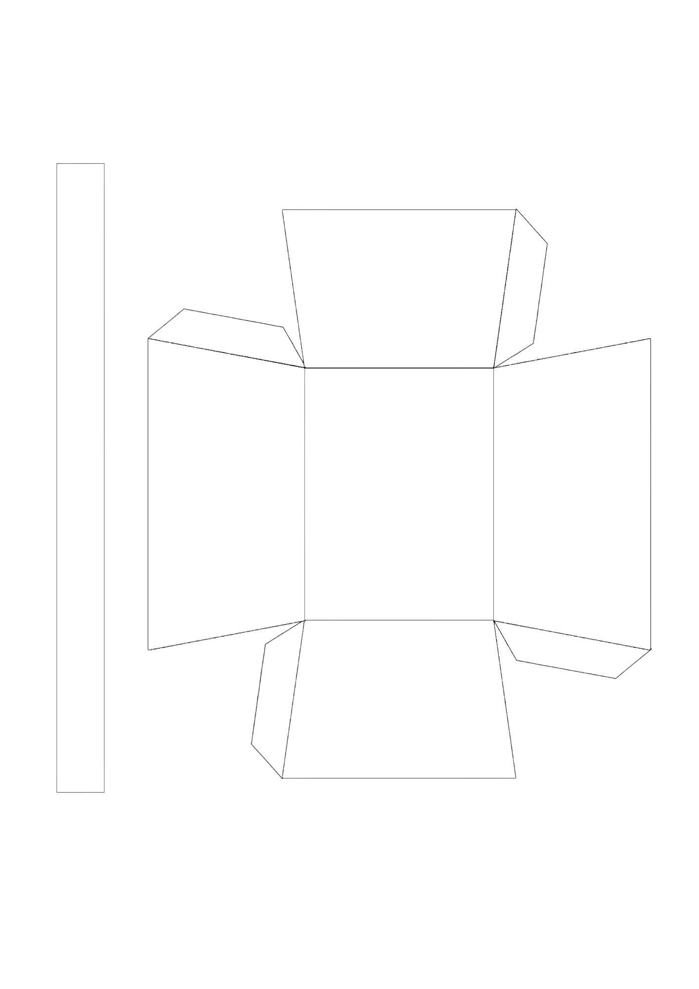 molde de caixinha de papel para imprimir