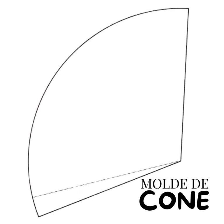 Molde de Cone para imprimir grande em PDF - Artesanato Passo a Passo!