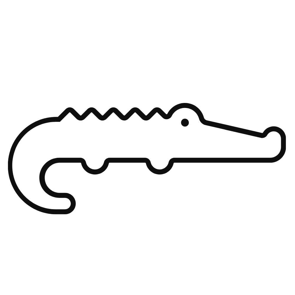 molde de jacare para imprimir