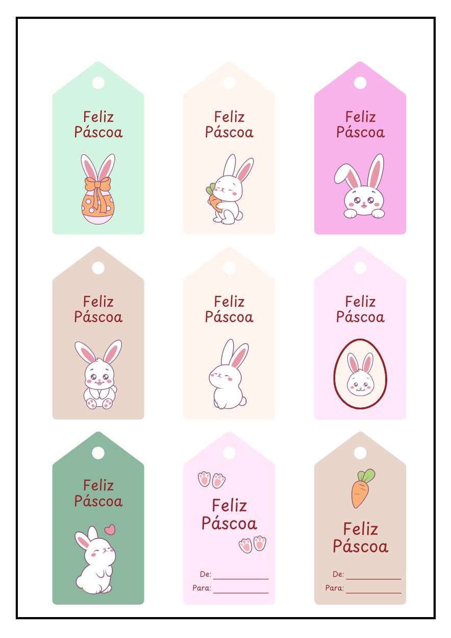 tag de pascoa para imprimir