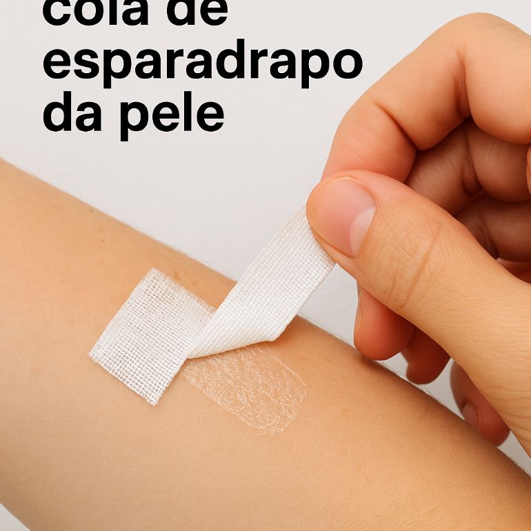 como tirar cola de esparadrapo da pele rapido