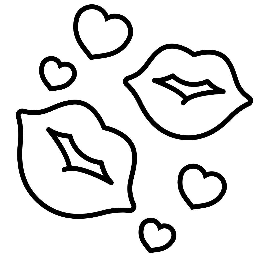 molde beijo dia dos namorados