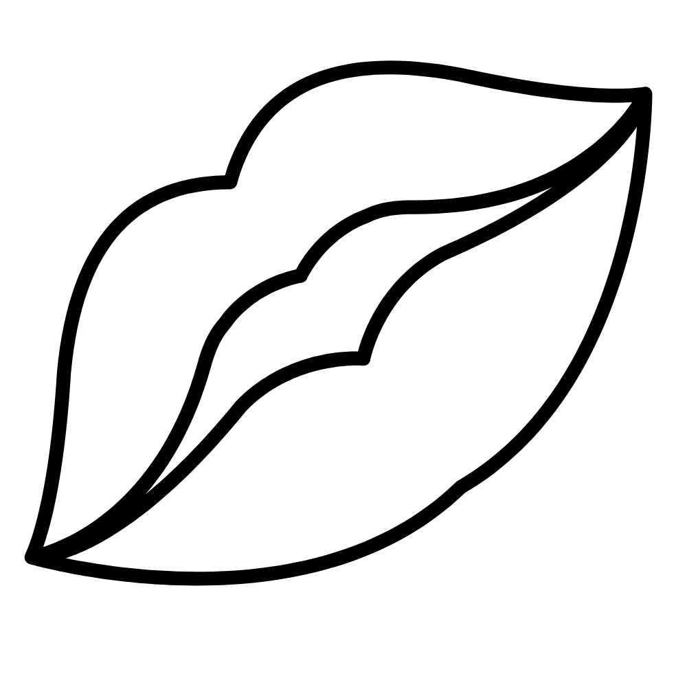 molde de beijo imprimir