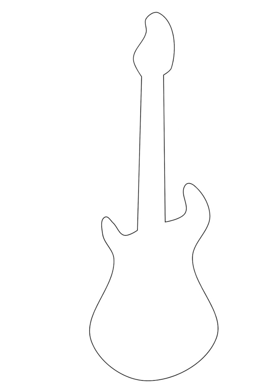 molde de guitarra para imprimir