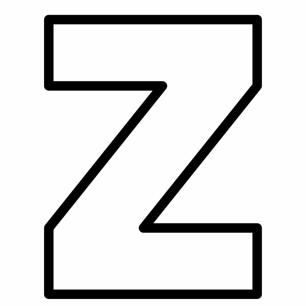 molde letra z grande