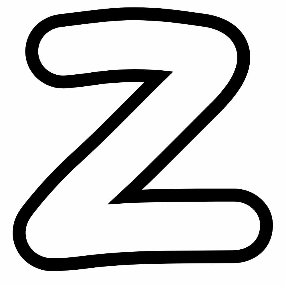 molde letra z redonda