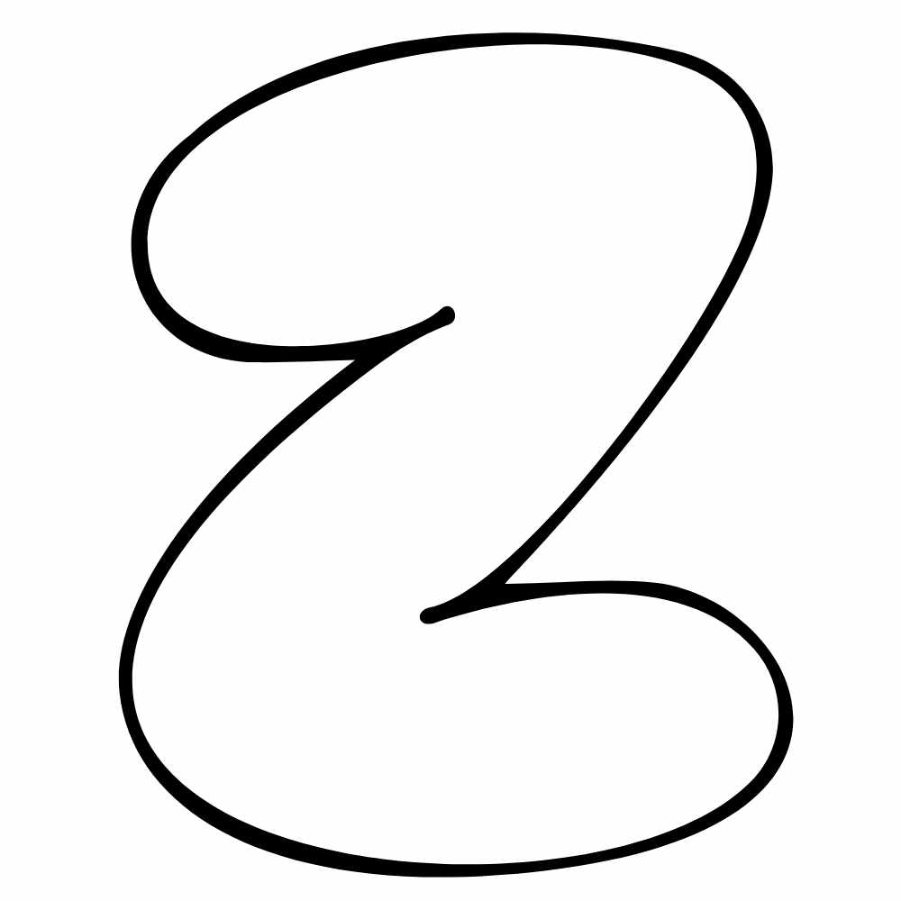 molde letra z maiuscula