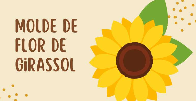 flor girassol molde eva