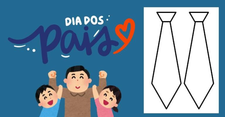 dia dos pais molde gravata