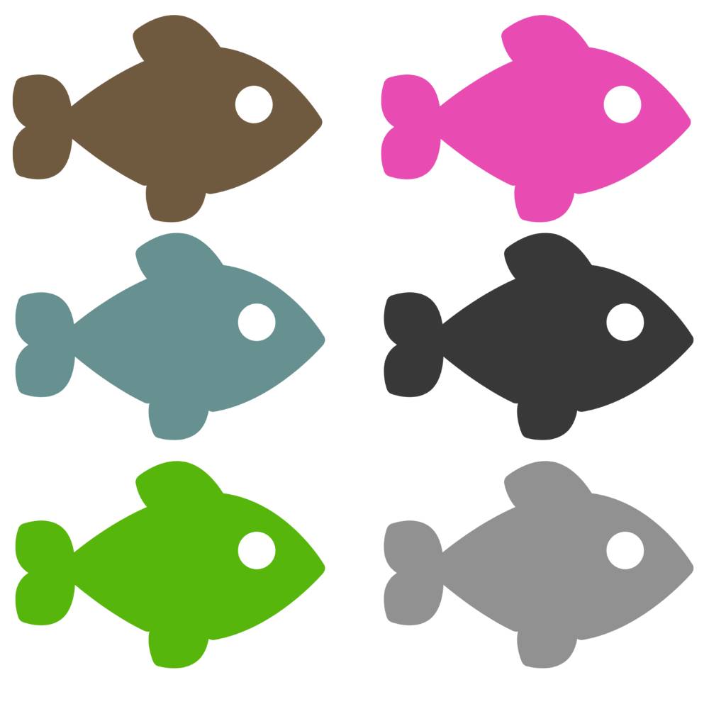 molde de pescaria colorido