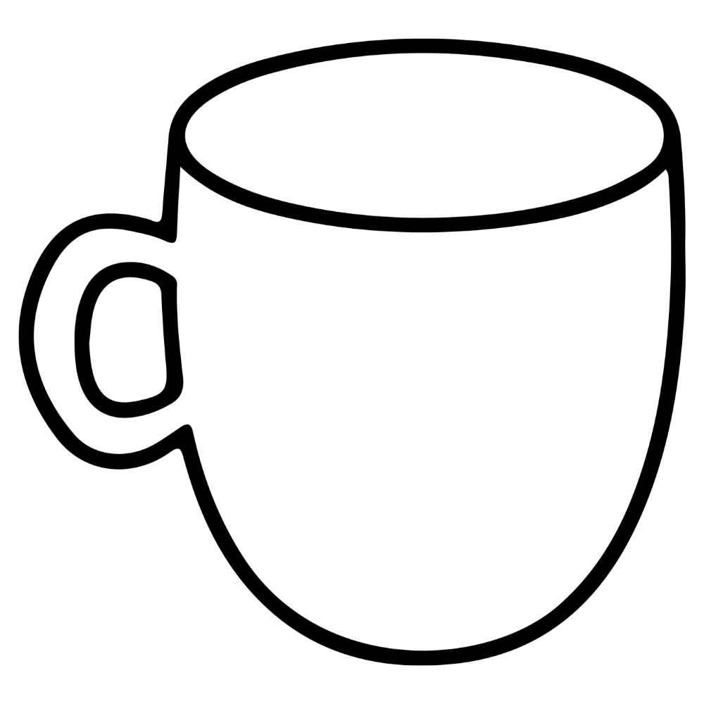 molde xicara imprimir grande