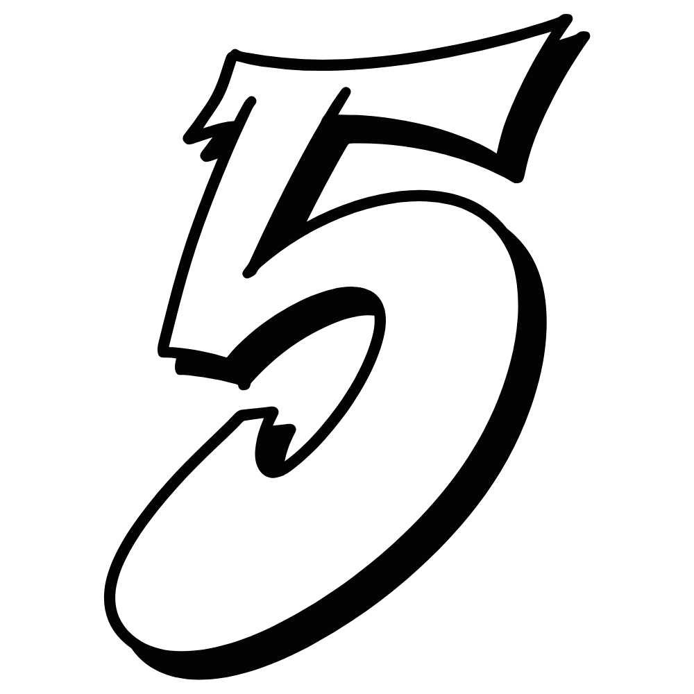 molde do numero 5 imprimir