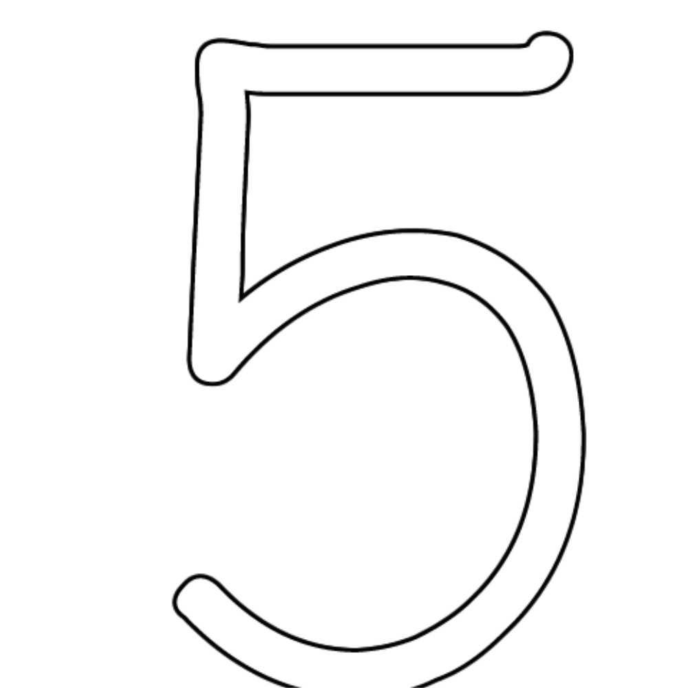 molde do numero 5 decoração