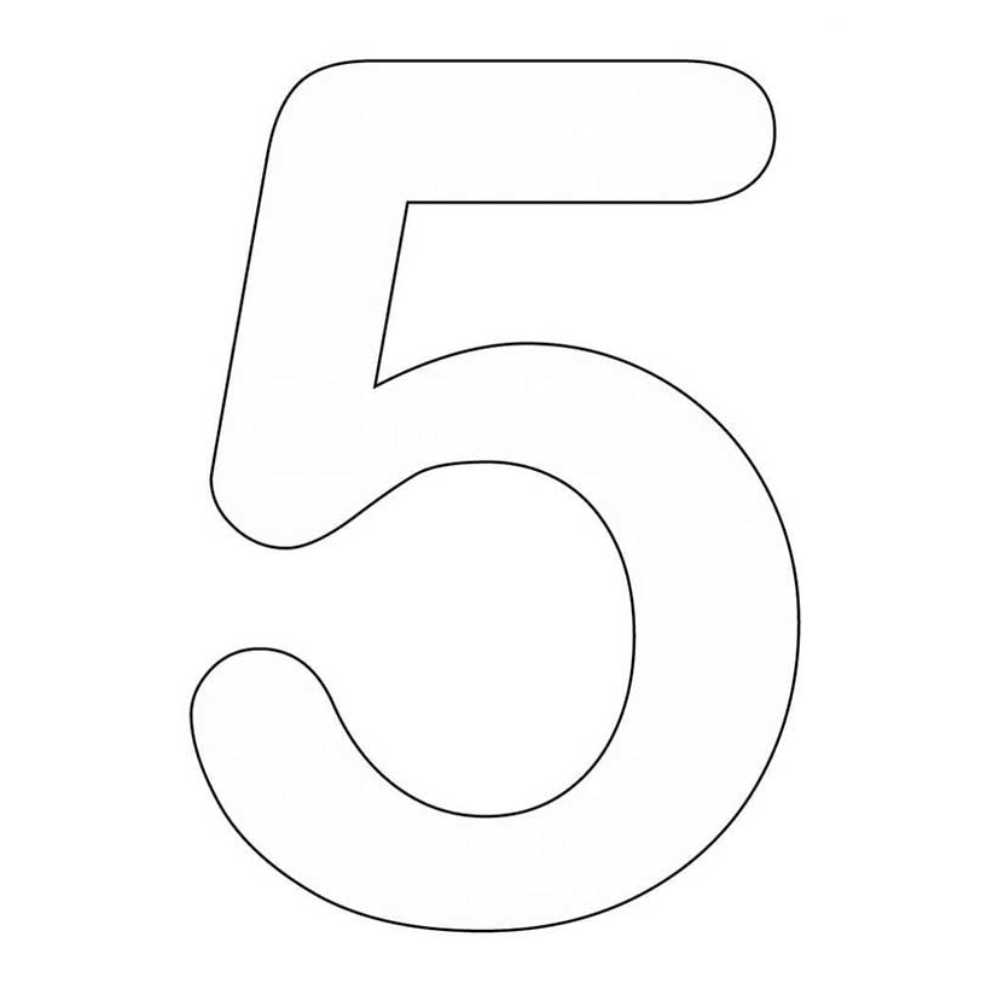 molde do numero 5 em eva