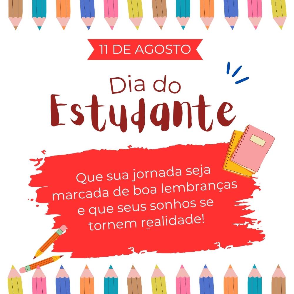 frase feliz dia do estudante para imprimir