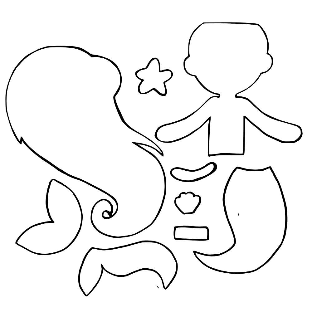 molde da iara para imprimir