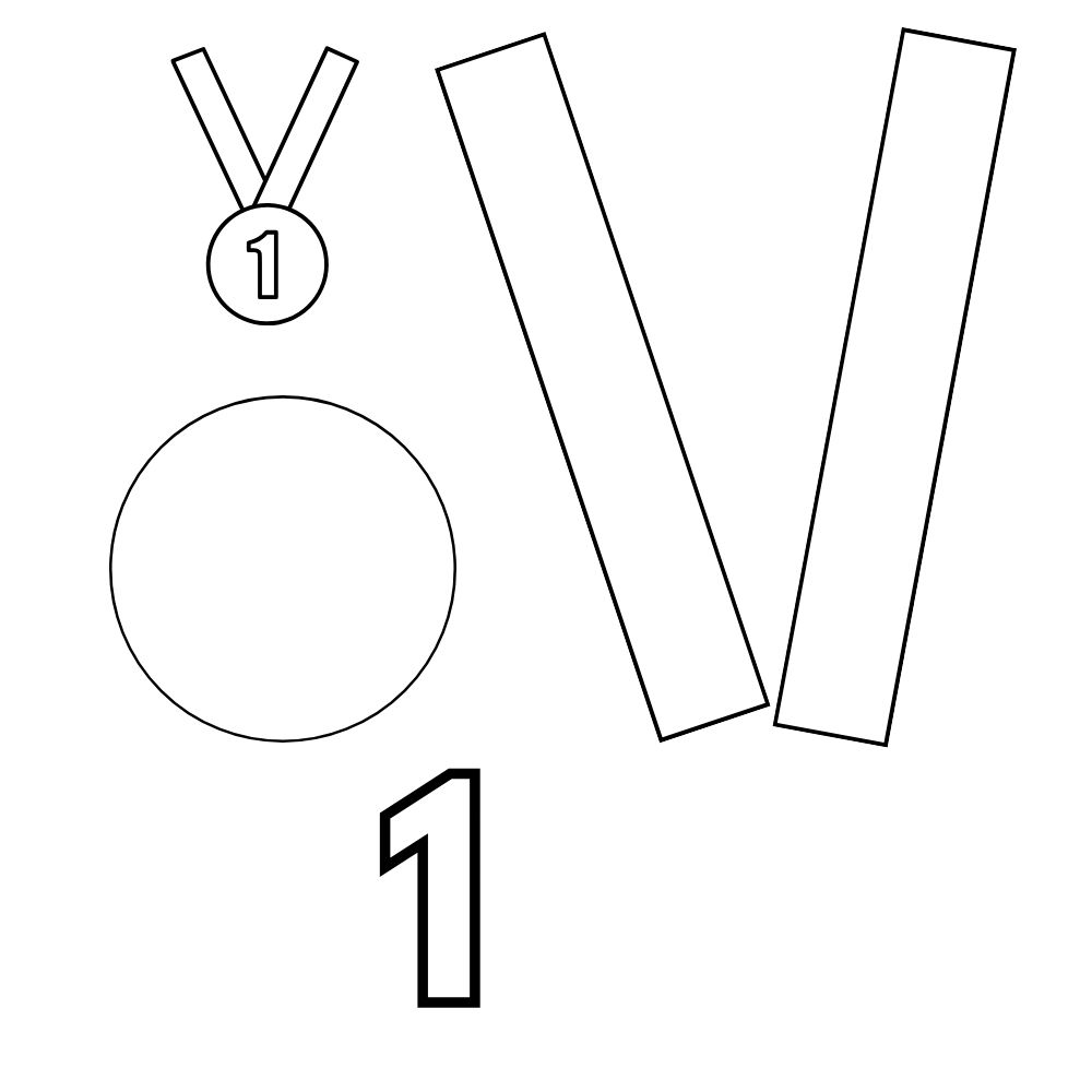 molde de medalha para imprimir