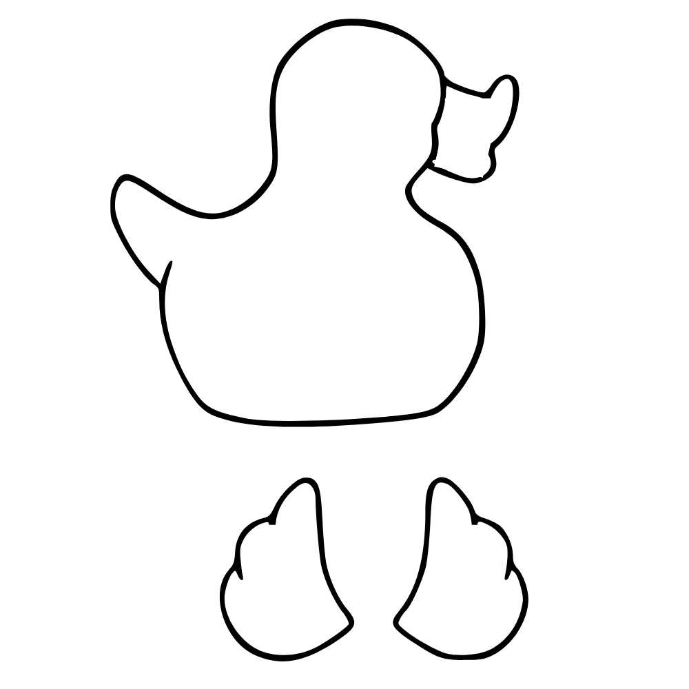 molde de pato para imprimir