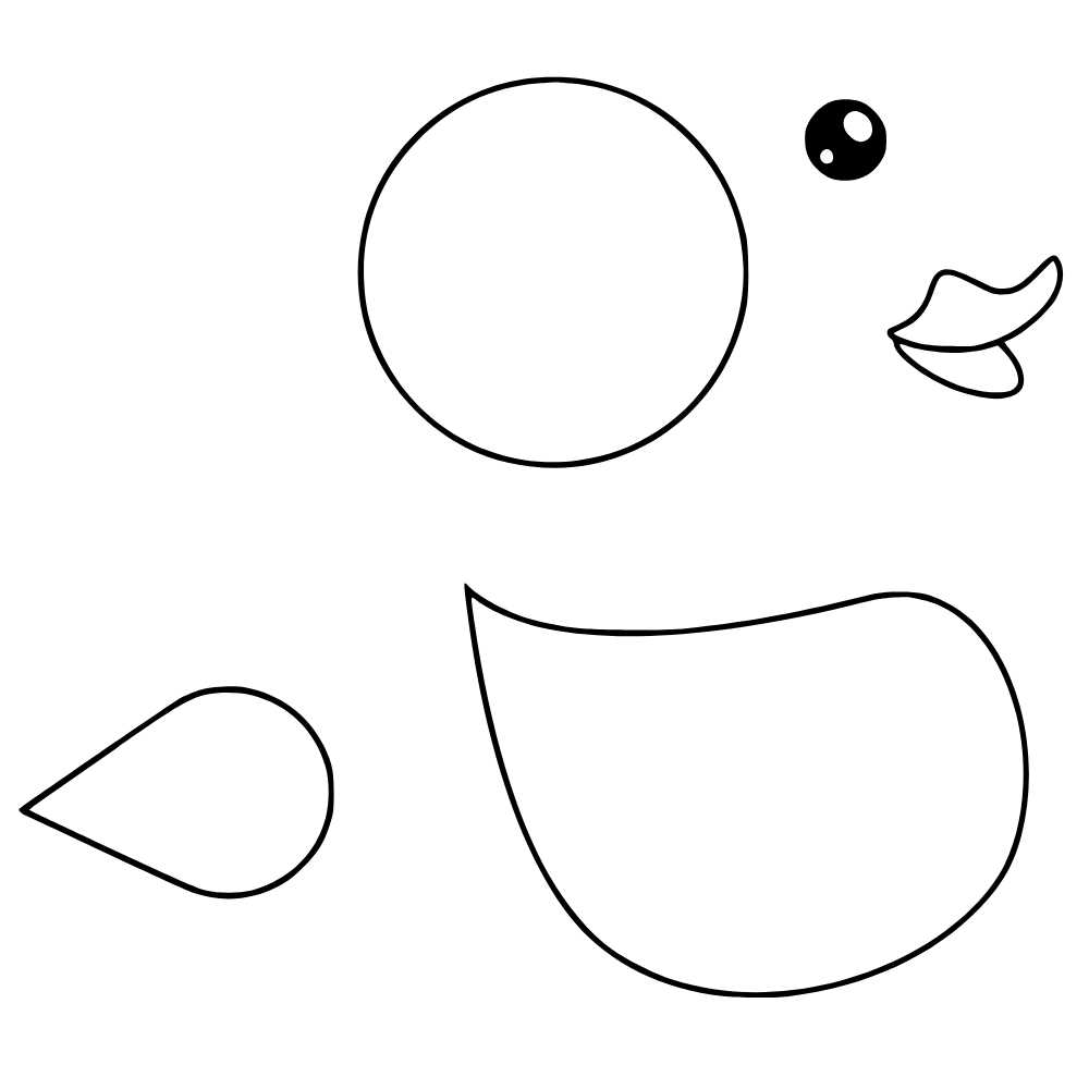 molde de pato em papel