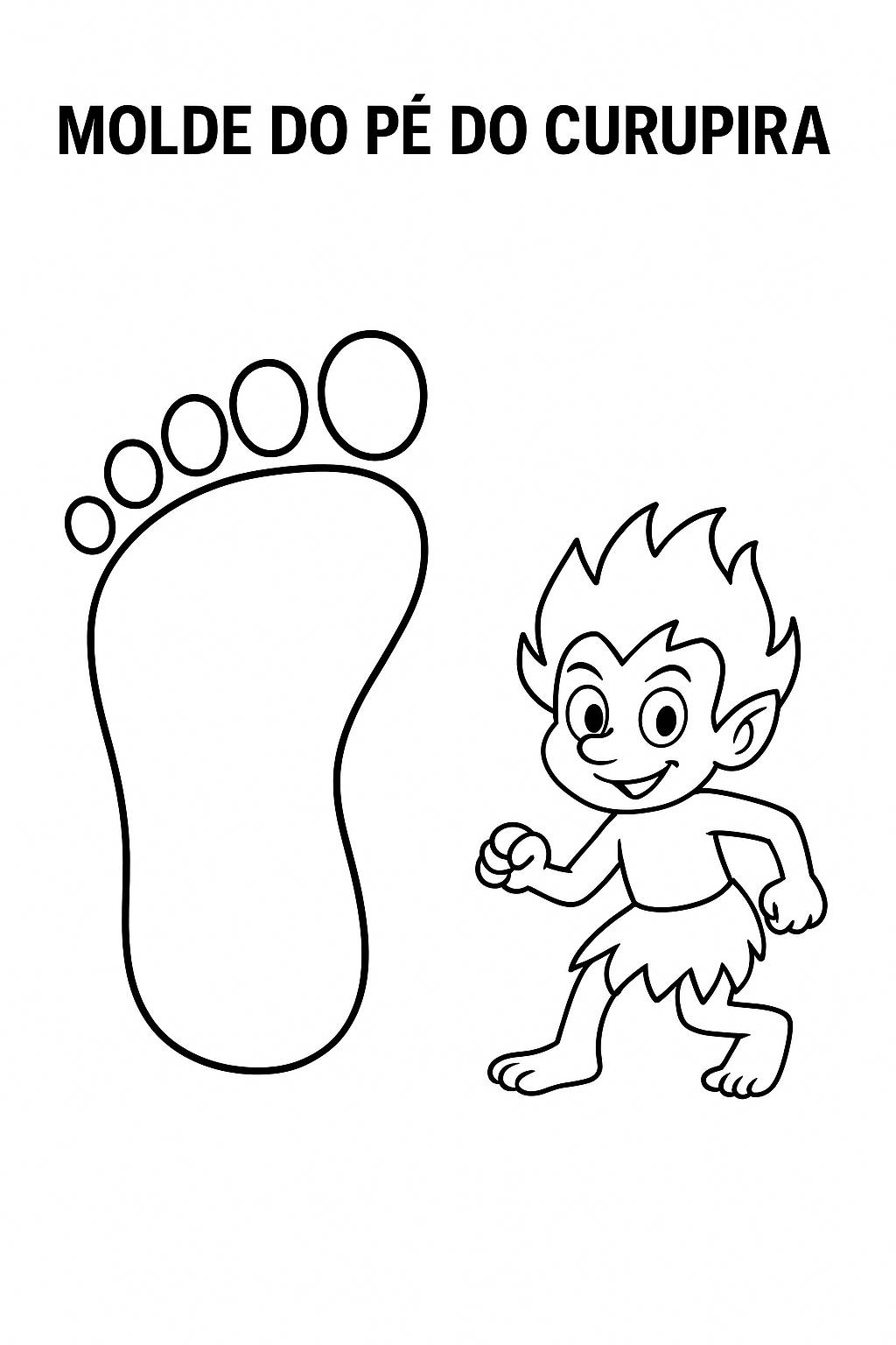 molde do pe do curupira