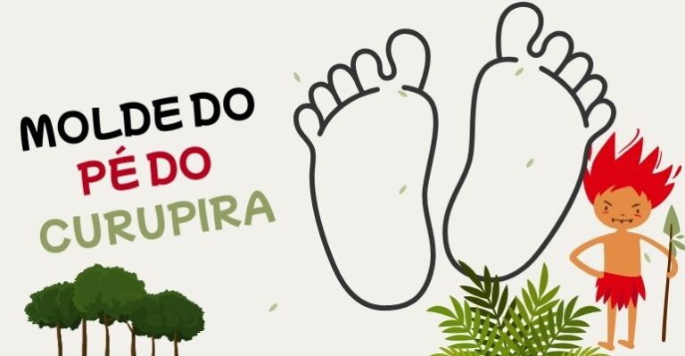 molde pé curupira