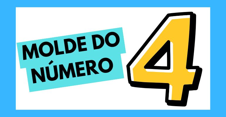 molde do numero 4