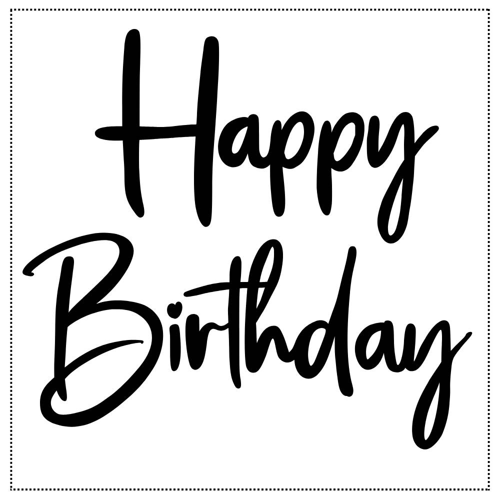 happy birthday preto para imprimir 