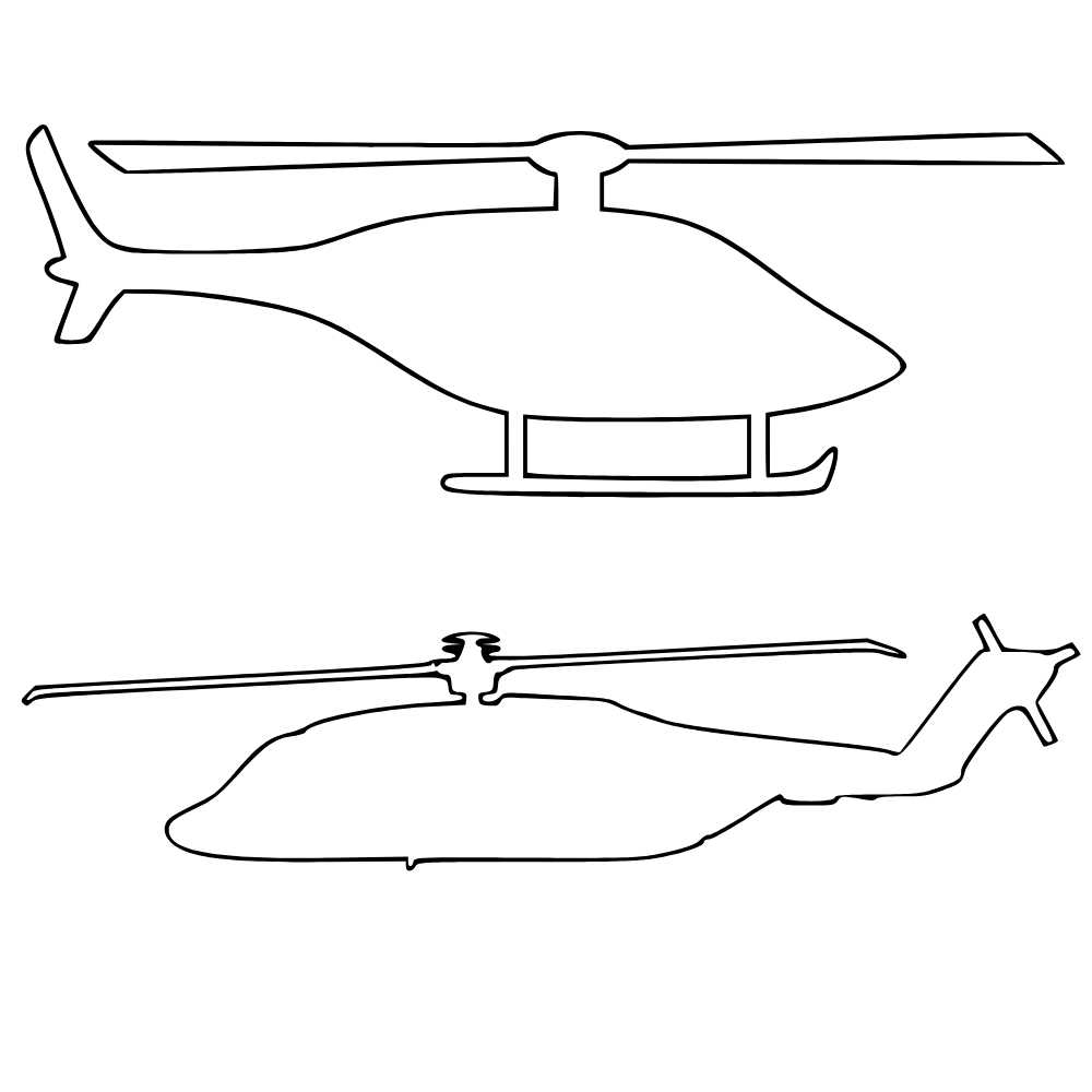 molde de helicoptero em papel