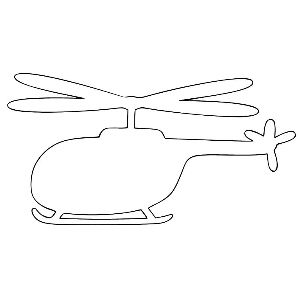 molde de helicoptero papel