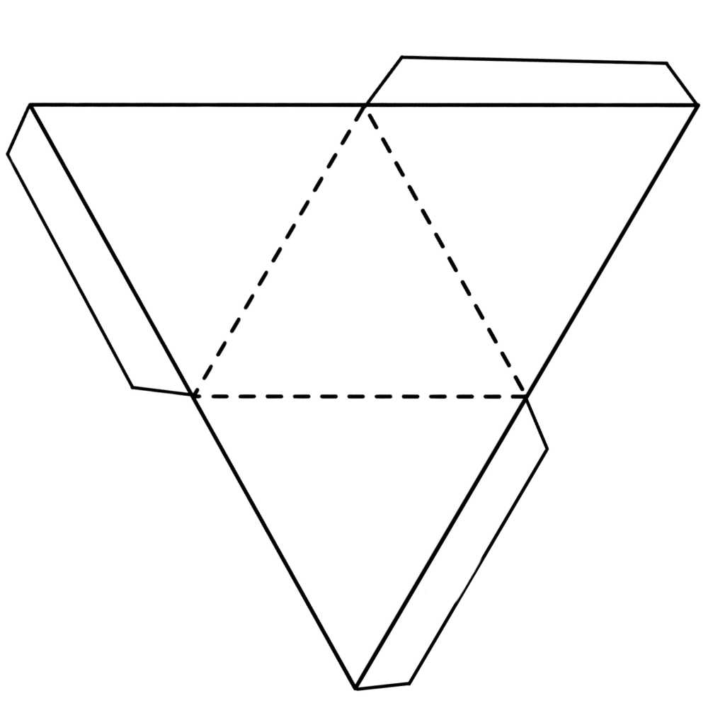 molde de triangulo de papel