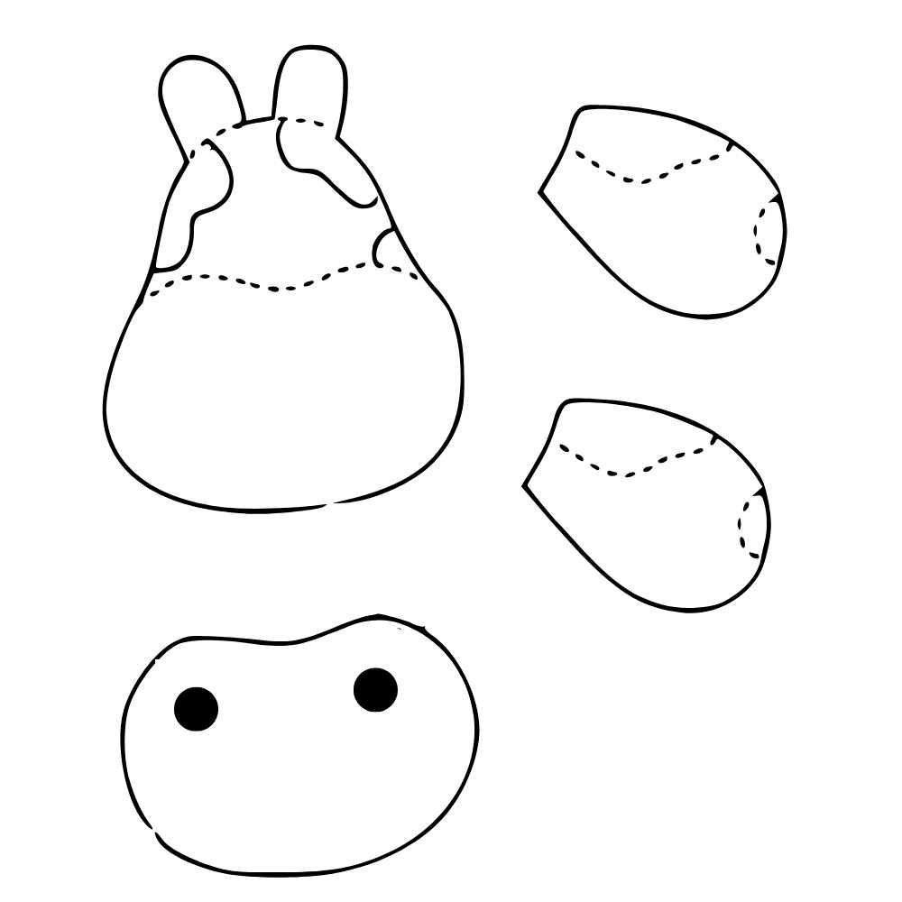 molde de vaca para colorir