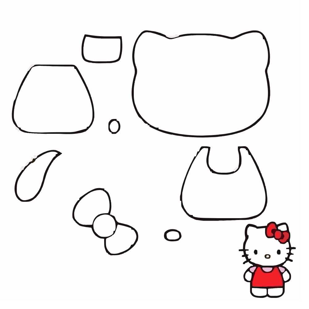 molde hello kitty para imprimir