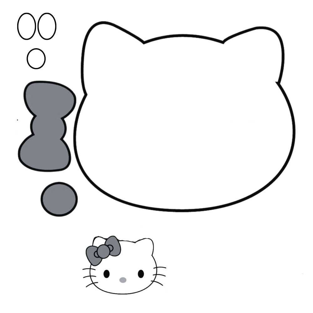 hello kitty para colorir e imprimir