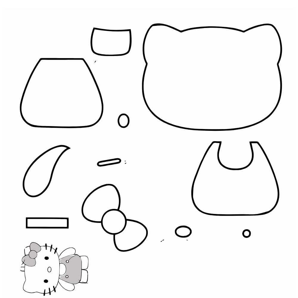 molde da hello kitty