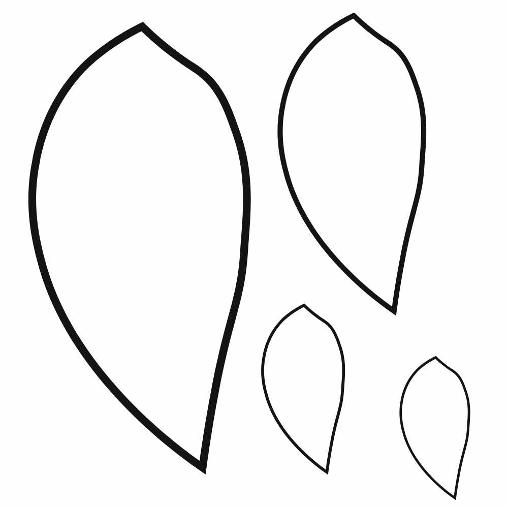 molde petala de flor para imprimir