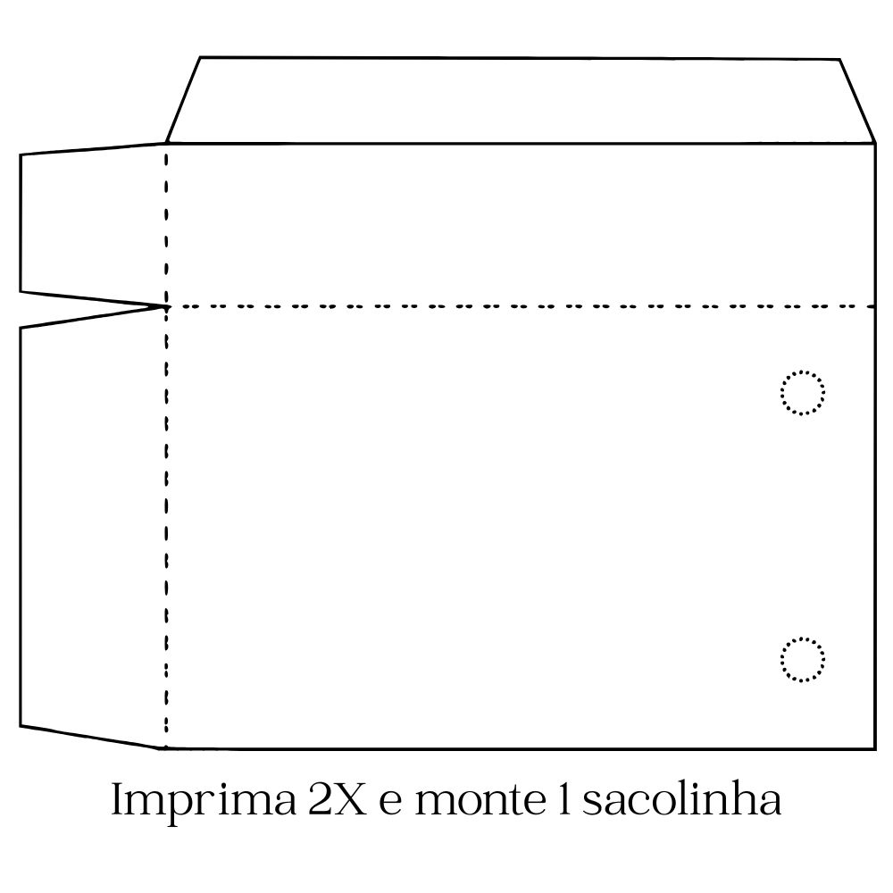 molde sacolinha imprimir
