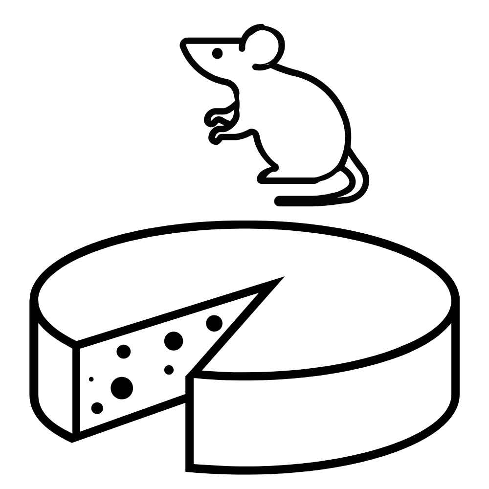 molde de queijo e rato