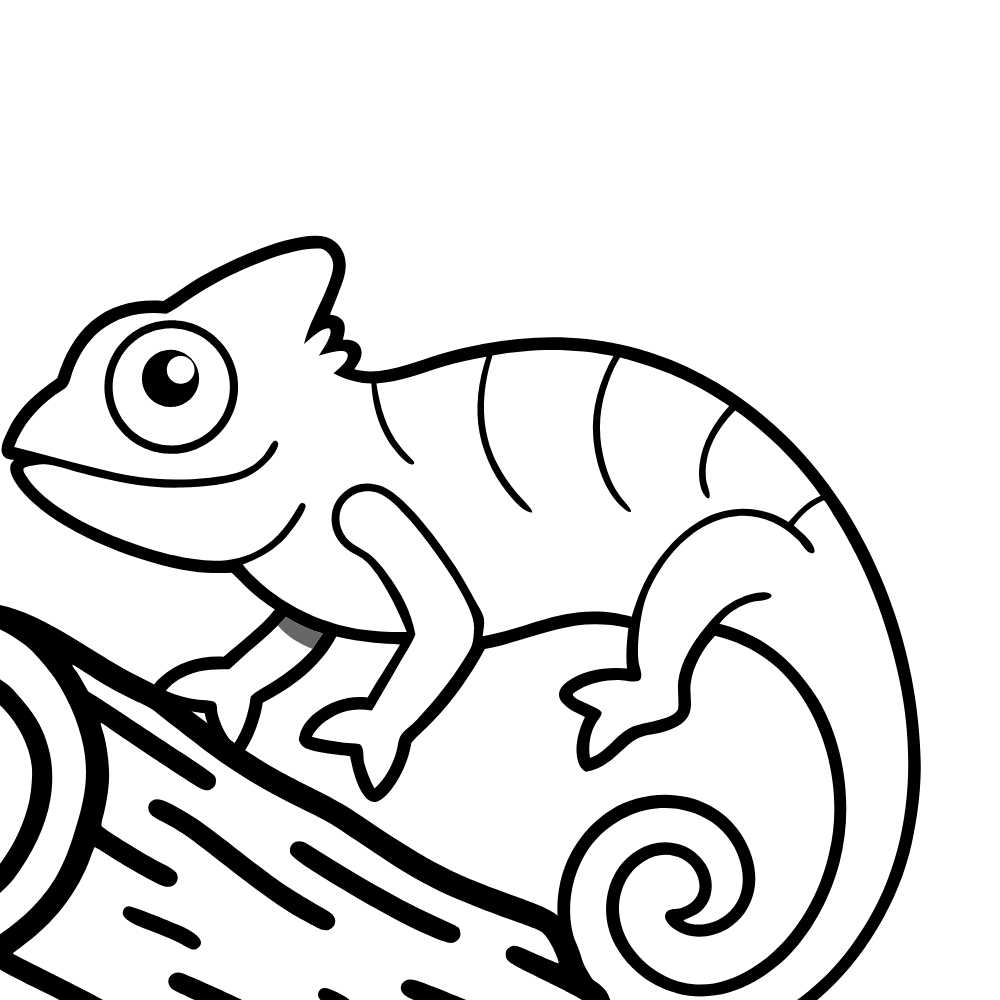 camaleão para colorir