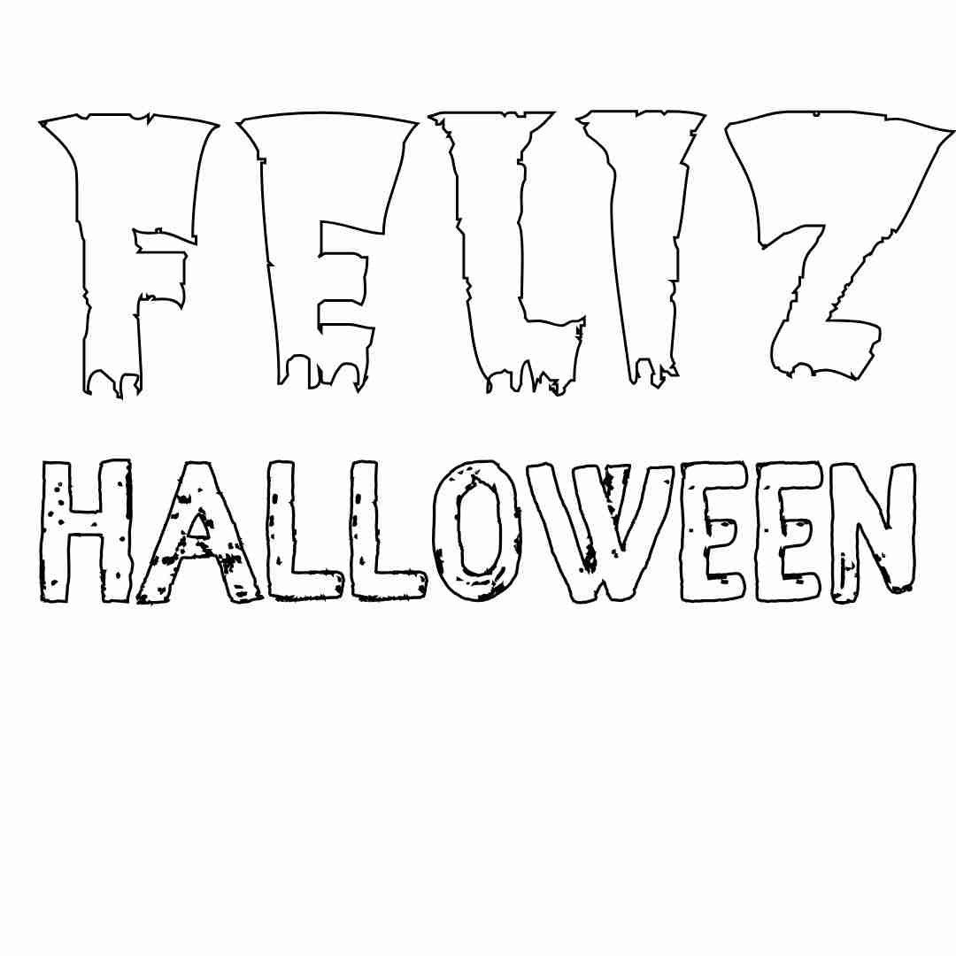 molde letra feliz halloween