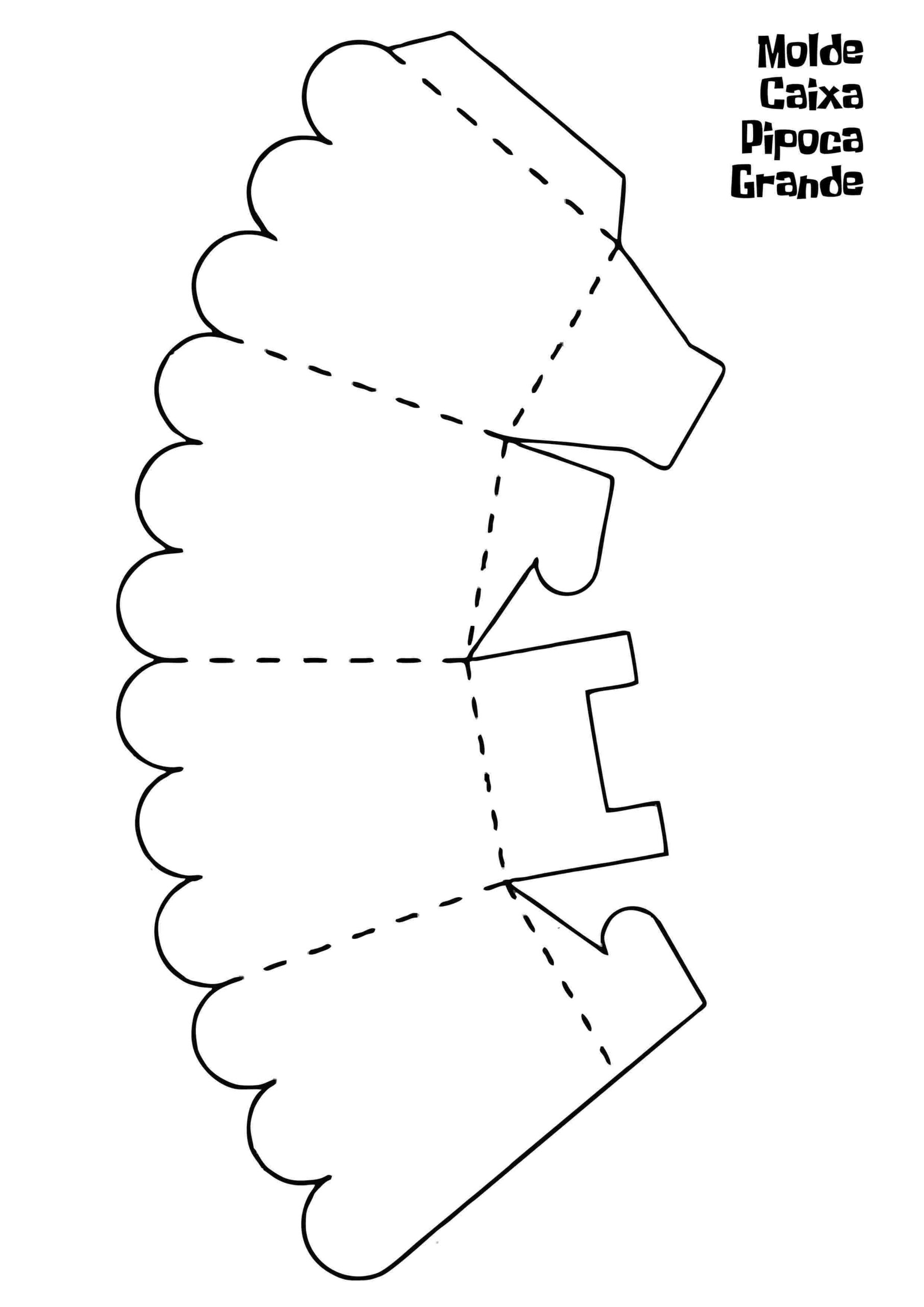 molde caixa pipoca imprimir