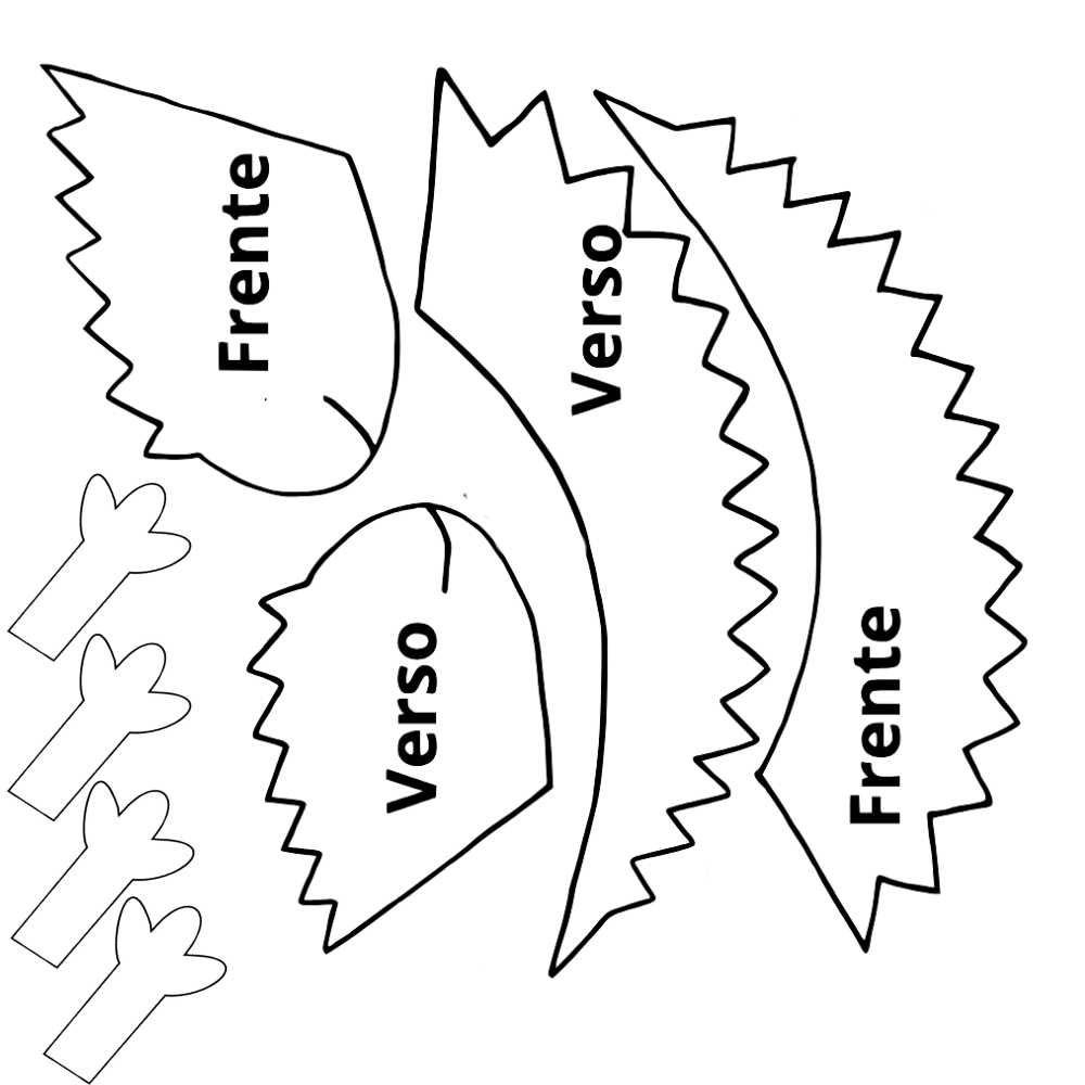 molde camaleao cabelo maluco imprimir