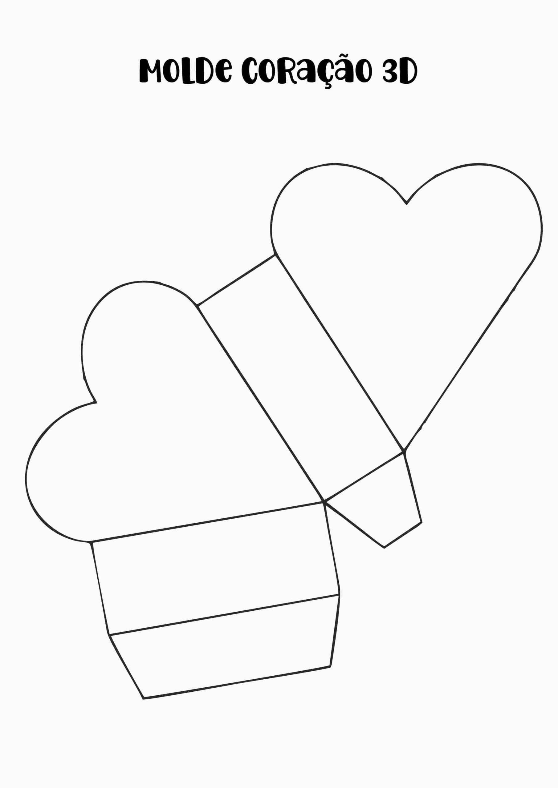 molde coração 3d imprimir