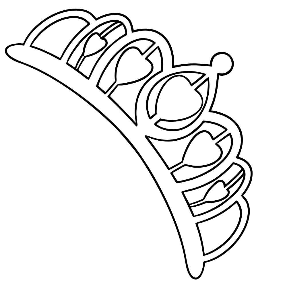 molde coroa princesa com coração