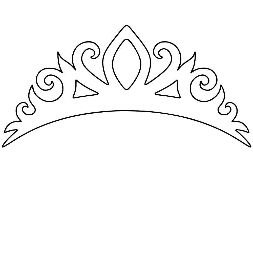 molde coroa princesa simples