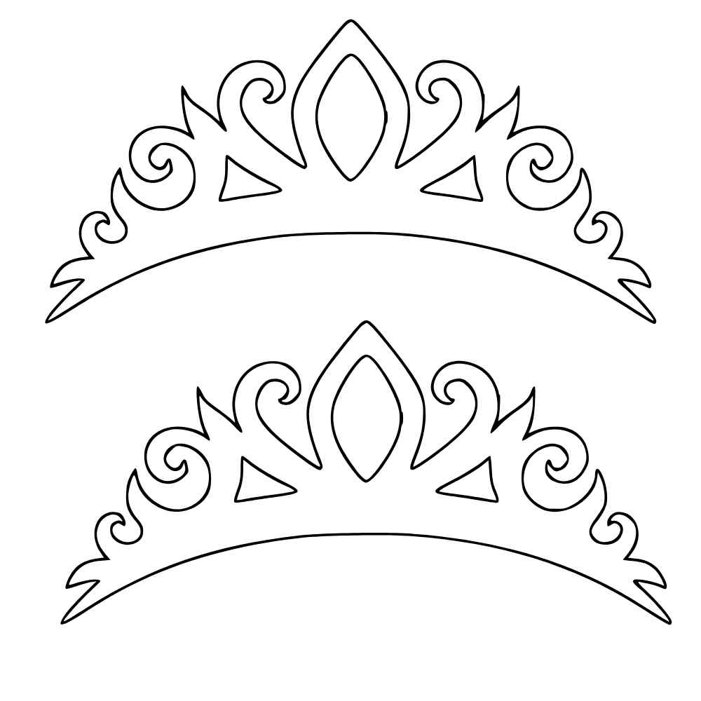 molde coroa princesa eva