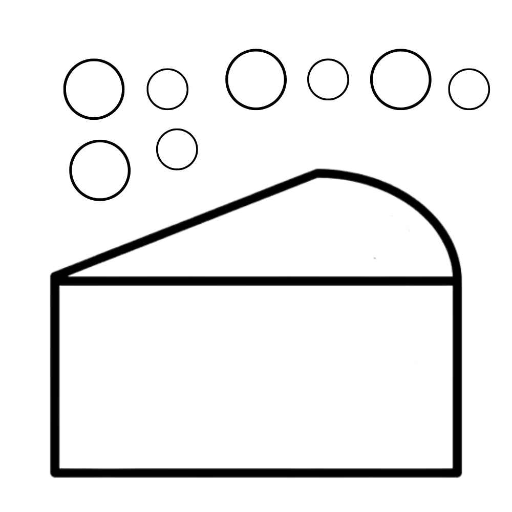 molde de queijo em eva para imprimir