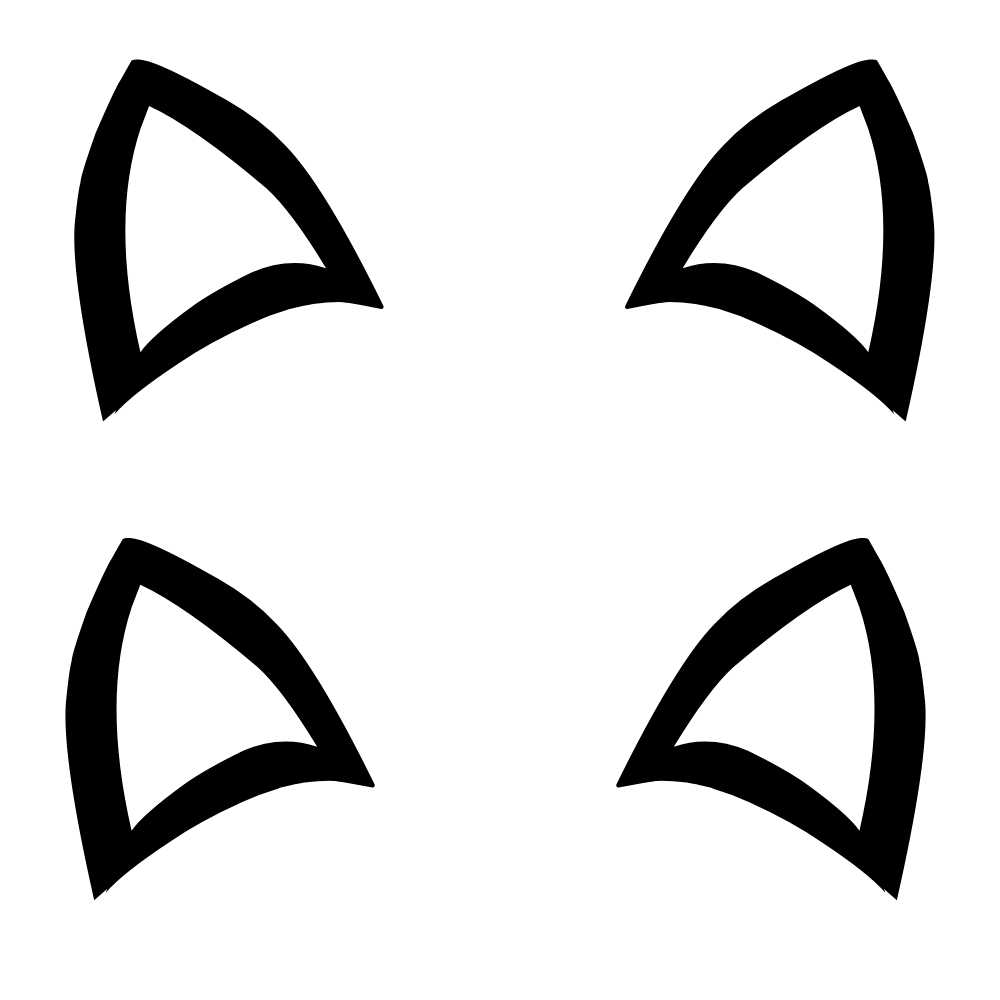 molde orelha de gato em eva