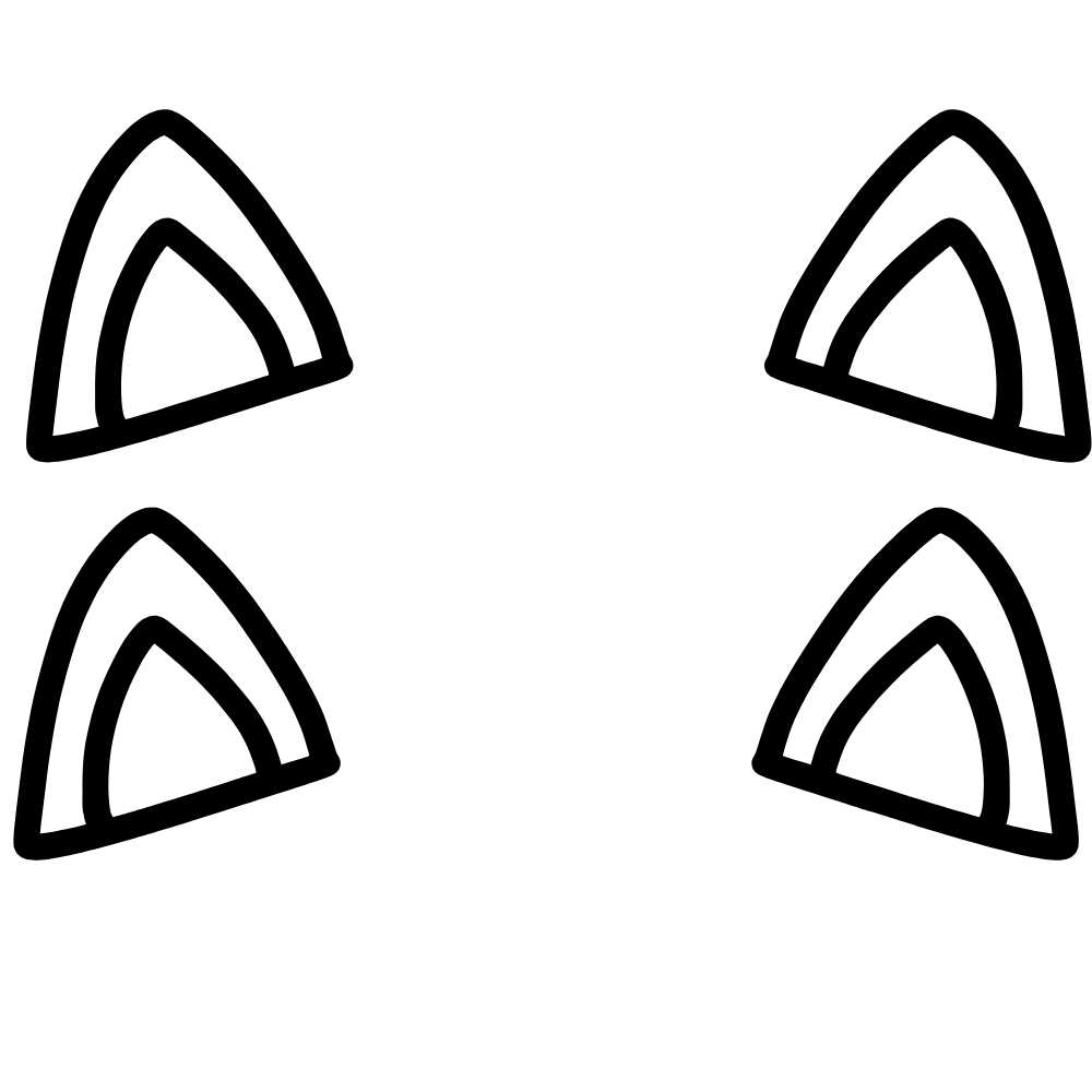 molde orelha de gato para imprimir